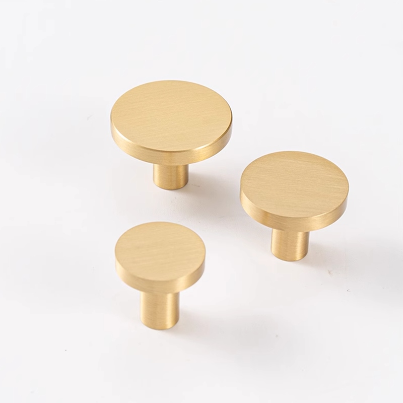 Furniture Hardware China - Round Brass Kitchen Cabinet Drawer Knobs