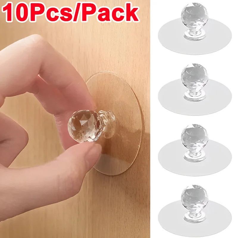 Furniture Hardware China - 2/10Pcs Punch-free Drawer Knobs Self-Adhesive Kitchen
