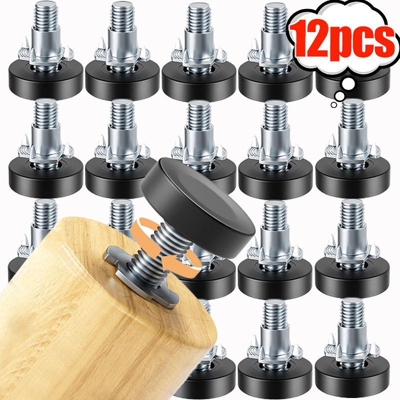 Furniture Leveling Hardware - 1-12pcs Adjustable Foot Pad Anti Slip
