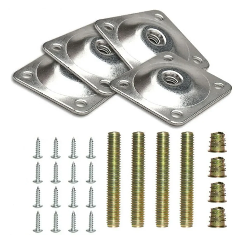 4 Metal Leg Fixing Mounting Pl - Furniture Leveling Hardware recensione e prezzo