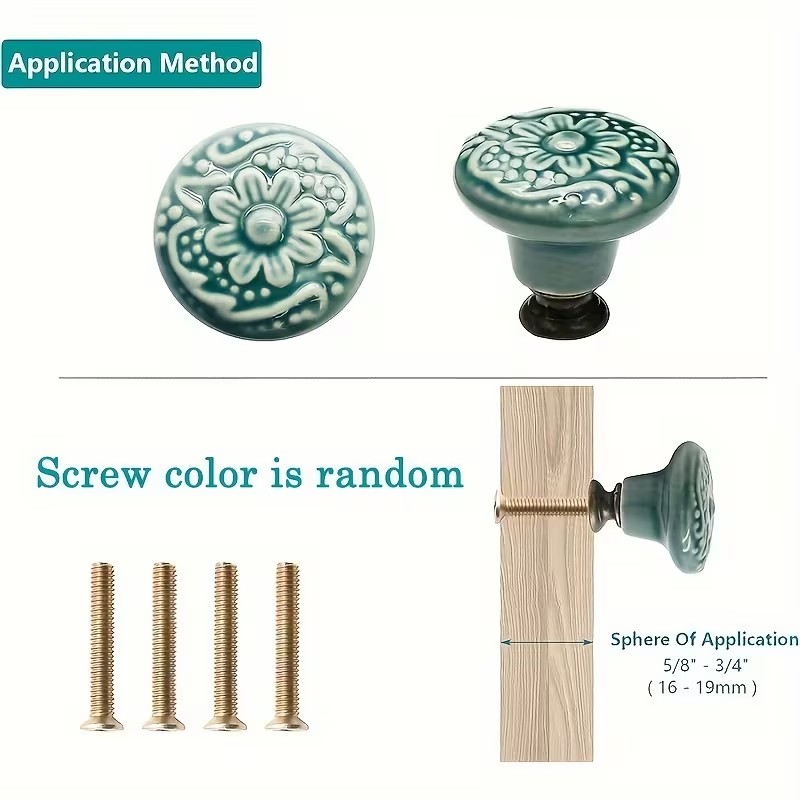 12pcs Ceramic Cabinet Knobs, F - Furniture Hardware China recensione e prezzo