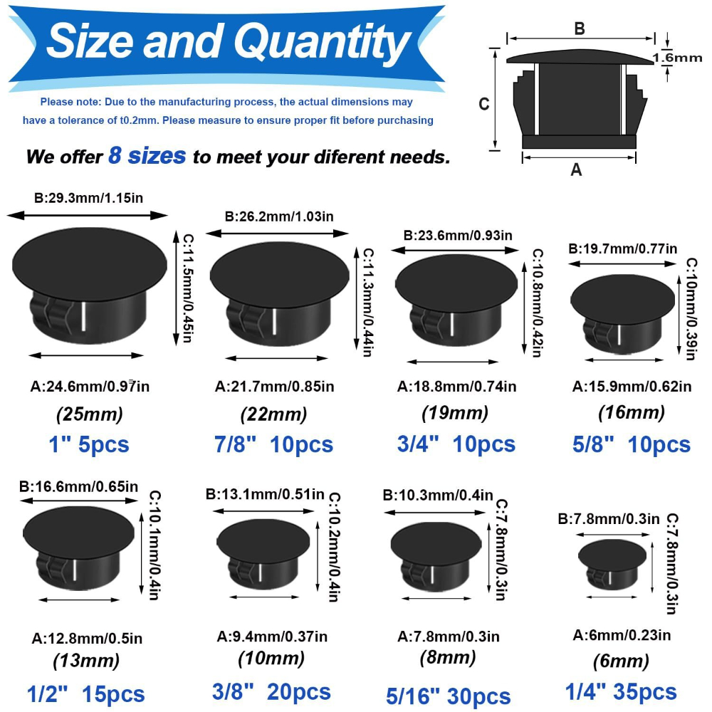135pcs Black Cover Screw-type  - Furniture Hardware Types recensione e prezzo