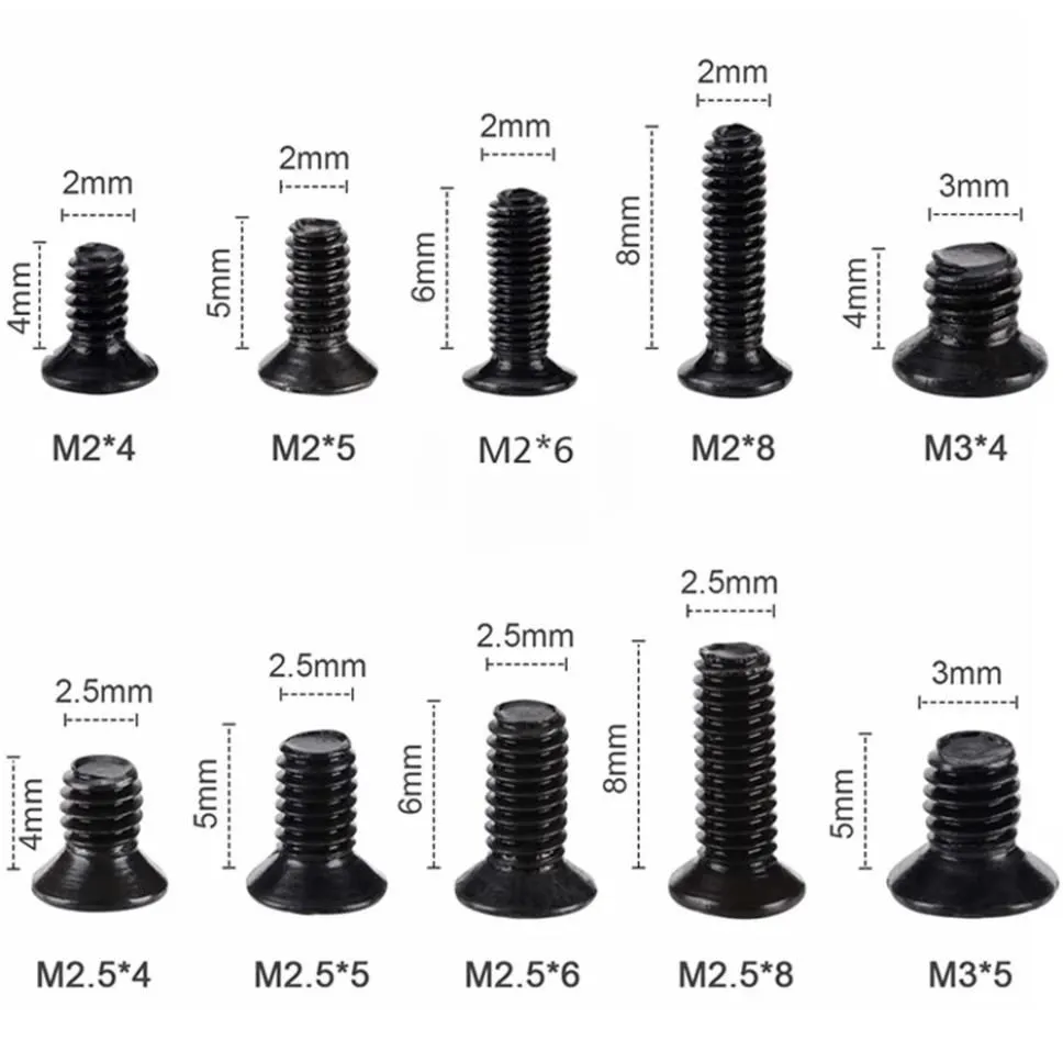 500pcs Black Screws and Screwd - Furniture Hardware Types recensione e prezzo