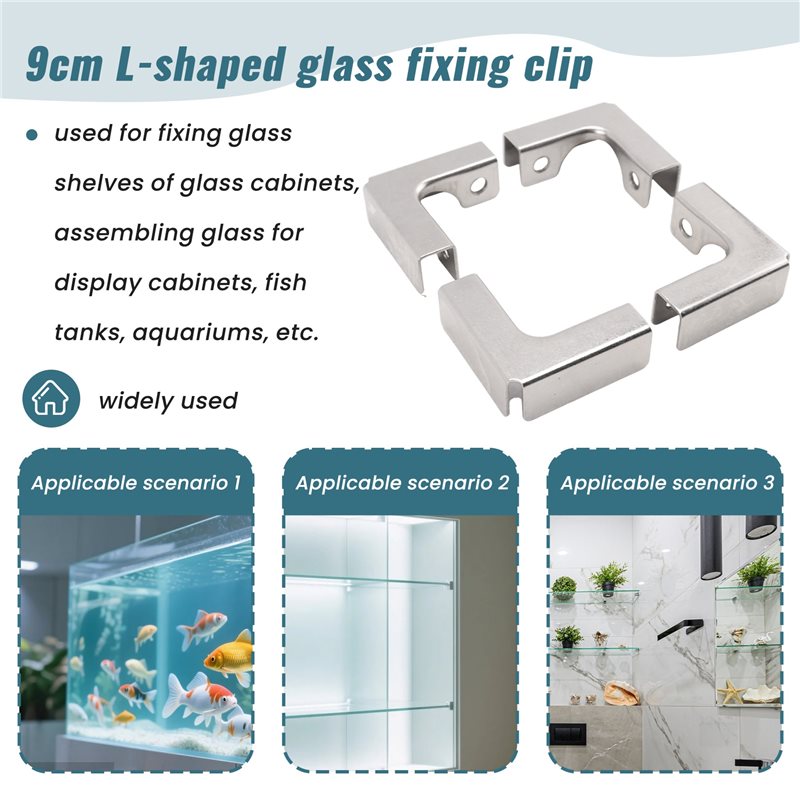 ABUI-4Pcs L Type Glass Fixing  - Furniture Hardware Types recensione e prezzo